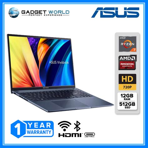 ASUS Vivobook 16 Laptop AMD Ryzen 7 5800HS 12GB RAM 512GB SSD Quiet