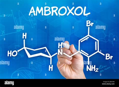 Hand Zeichnet Chemische Strukturformel Von Ambroxol Stock Photo Alamy