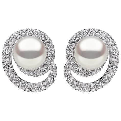 Yoko London Golden South Sea Pearl And Diamond Earrings In 18 Karat