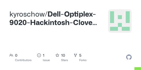 GitHub Kyroschow Dell Optiplex 9020 Hackintosh Clover EFI