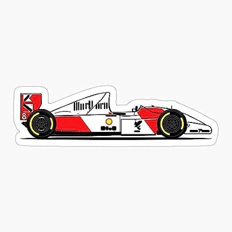 Driver Senna Formula Mp Gp British Mclaren Car F Sticker