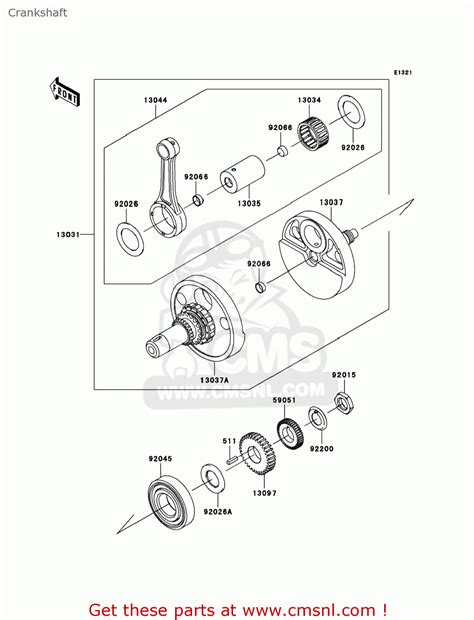 Kawasaki KL650E8F KLR650 2008 USA Crankshaft Buy Original Crankshaft