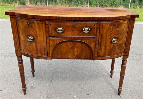 Georgian Small Bowfront Mahogany Sideboard 900490 Uk