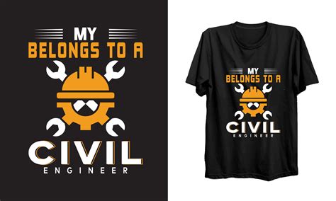 diseño de camisetas de ingeniería civil mi pertenece a un ingeniero