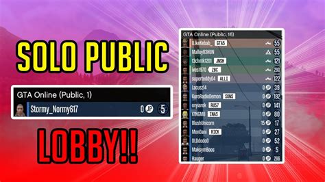 Working How To A Get Solo Public Lobby In Gta Online Ps Ps