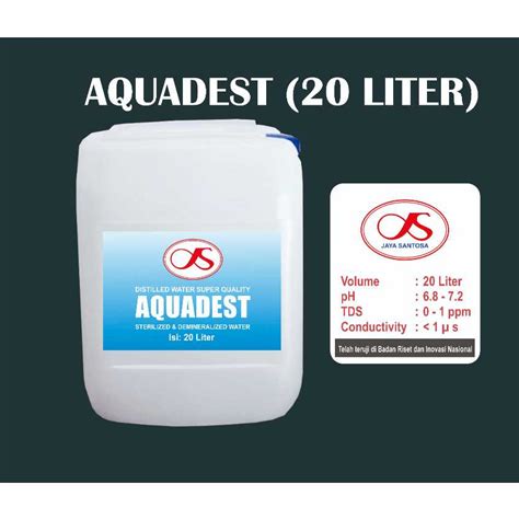 Jual Aquades Aquadest Akuades Air Suling Distilled Water