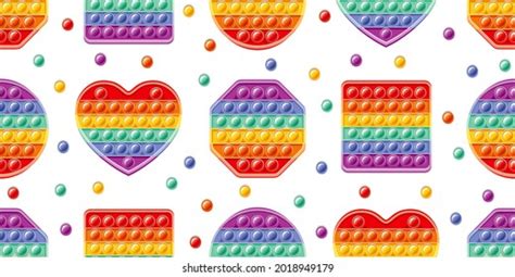 Fidget Toy Pattern Popit Sensory Vector Stock Vector Royalty Free