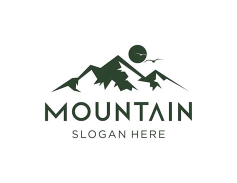 Conception De Logo De Montagne Vecteur Premium