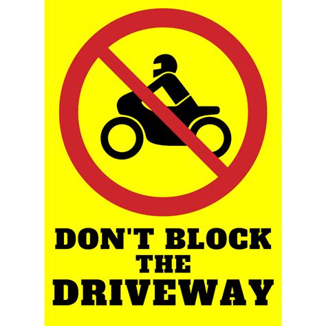 Don T Block The Driveway Pvc Signage A Size Shopee Philippines