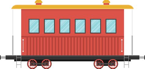 Train Wagons Vector Illustration Isolated On White Background Png