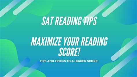 Maximize Your Sat Reading Scoresat Prep Course Youtube