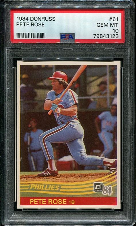 1984 Donruss 61 Pete Rose PSA 10 79843123 All Star Cards Inc