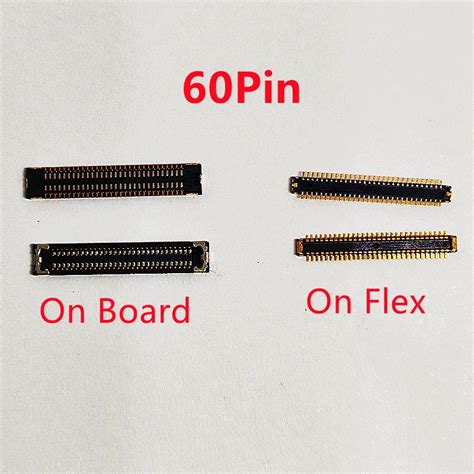 10Pcs 60pin LCD Display FPC Connector On Board Screen Flex Plug Port