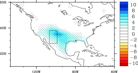 Regression Of Area Averaged Monsoon Region Shown By Black Rectangle