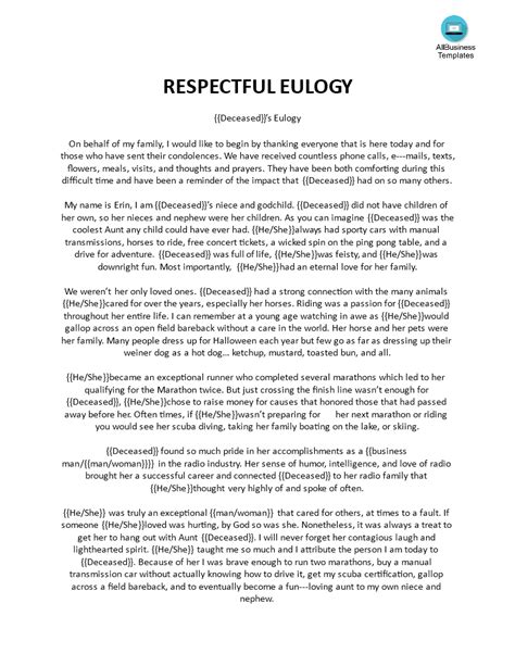 How To Write A Respectful Eulogy An Easy Way To Start Is To Read Some