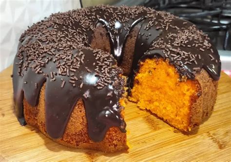 Bolo De Cenoura Fofinho E Grande - Bolo de cenoura fofinho com cobertura de brigadeiro, o clássico que ...