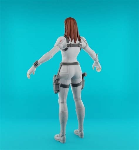 3d Model Black Widow Ready To Rig All Poses That You Want Low Poly Vr Ar Low Poly Cgtrader