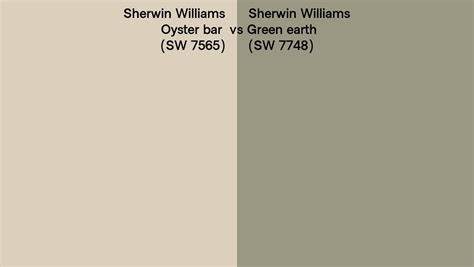 Sherwin Williams Oyster Bar Vs Green Earth Side By Side Comparison