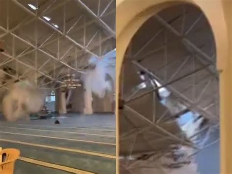 Video Mosque Roof Collapses In Saudi Arabia Amid Heavy Rain