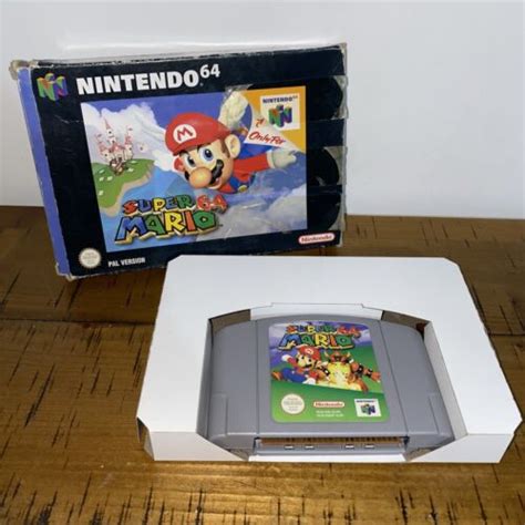 Super Mario 64 N64 Nintendo 64 Retro Video Game With Cardboard Box