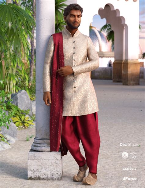 DForce Traditional East Indian Outfit For Genesis 8 Male S Daz 3D