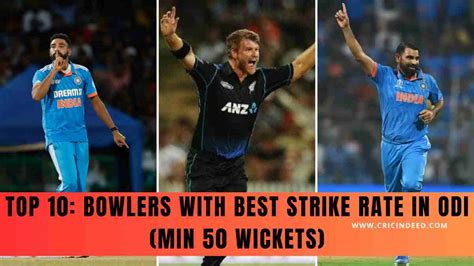 Top Best Bowling Strike Rate In Odi Career Min Wickets