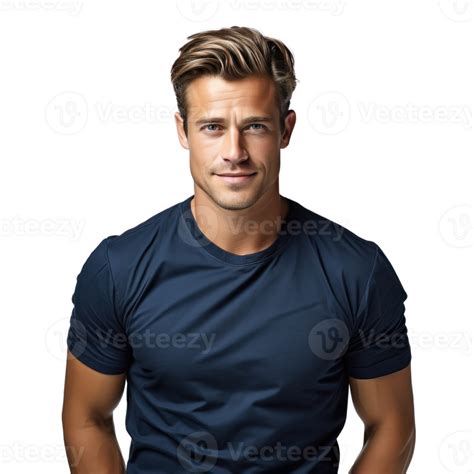 Handsome Business Man In Blue Shirt Isolated 30768035 Png