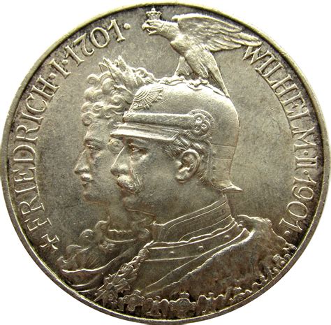 Niemcy Prusy Wilhelm II 5 Marek 1901 A Berlin UNC Aukcja