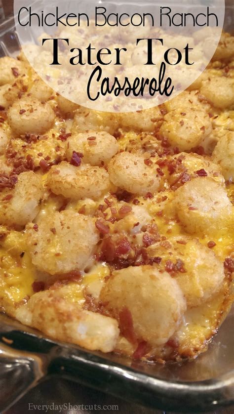 Chicken Bacon Ranch Tater Tot Casserole Artofit