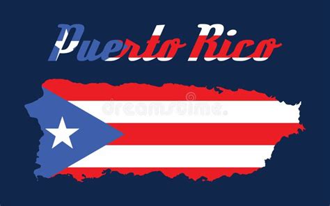 Puerto Rico Flag Map Design Stock Vector - Illustration of banner ...