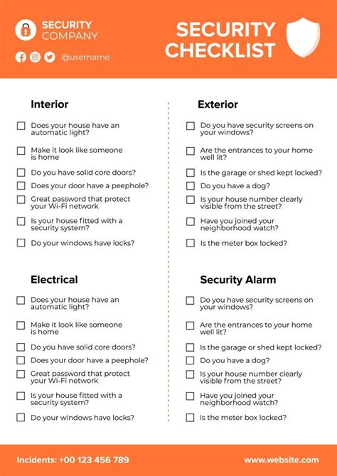 Checklist De Seguridad Sencillo Branding Textos