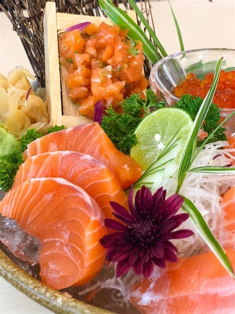 Delicious Japanese Sashimi Sushi Set Stock Photo Image Of Large