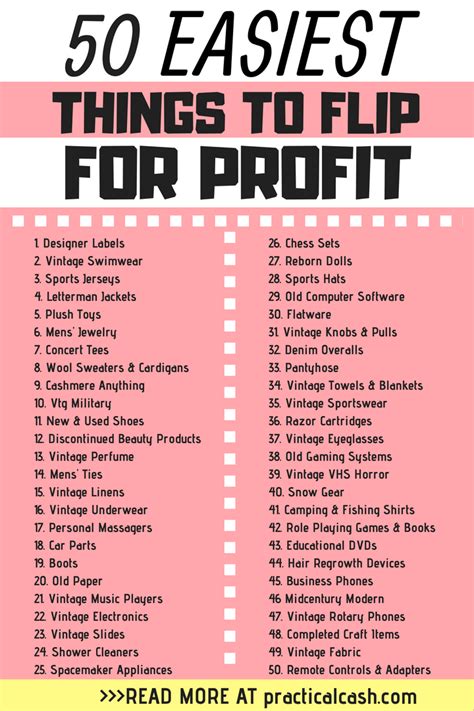 50 Easiest Things To Flip For Profit And Make Money And Where To Buy Them How To Make Money