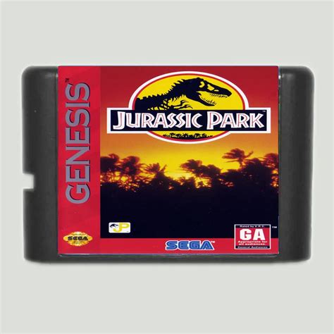 Jurrasic Park 16 Bit Md Game Card For Sega Mega Drive For Genesis