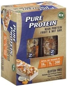 Pure Protein High Protein Tropical Fruit Macadamia Nut Fruit Nut Bar