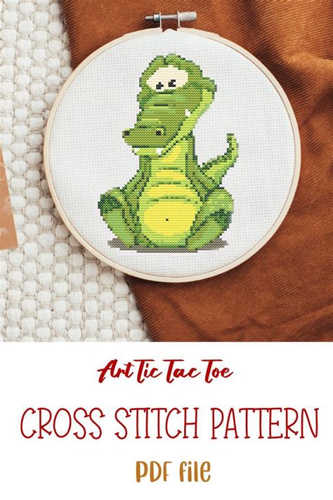 Crocodile Cross Stitch Cute Crocodile Cross Stitch Pattern Anime