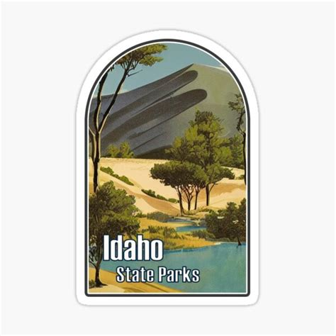 Idaho State Parks Illustration Sticker For Sale By Dzzt Redbubble