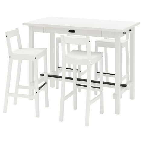 NORDVIKEN NORDVIKEN Bar Table And 4 Bar Stools White White IKEA Eesti