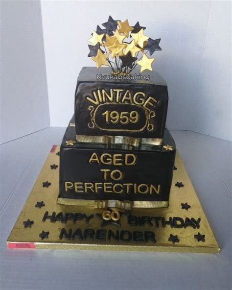 Black And Gold Cake 60th Birthday Cakes 90th Birthday Cakes 60th