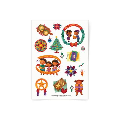 Maligayang Pasko Sticker Sheet – Postcards and Collectibles Pinspired ...