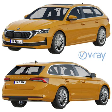 Skoda Octavia Combi D Model For Vray