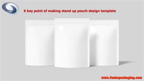 6 Key Point Of Making Stand Up Pouch Design Template Youtube