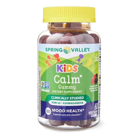 Spring Valley Kid S Calm Gummy Supplement With Ashwagandha 60 Count