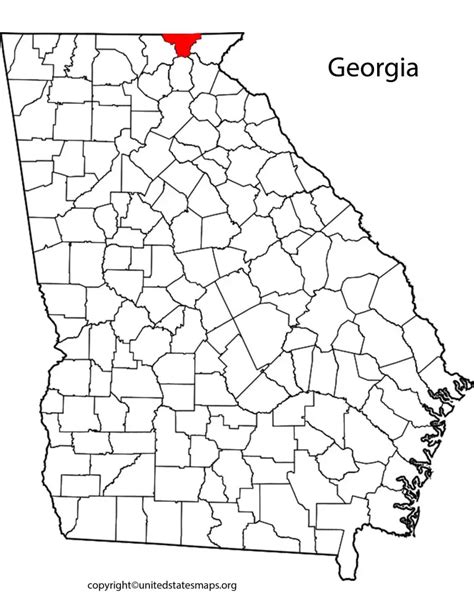 Georgia County Map | Map of Counties in Georgia with Cities