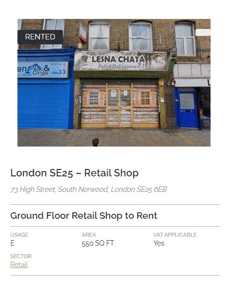 Completed Lease High Street South Norwood London Se Eb Blue