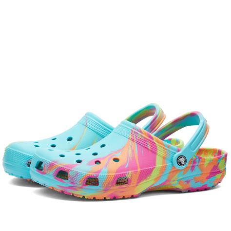 Crocs Classic Marbled Clog Neptune Multi End