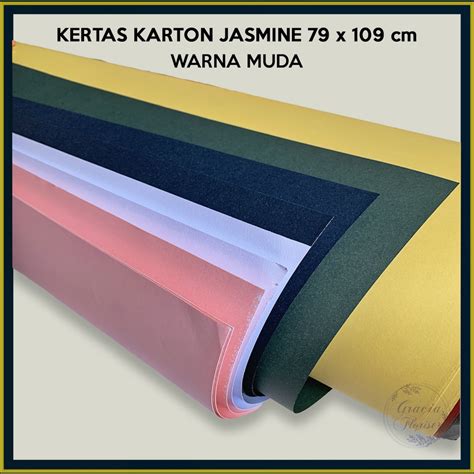 Jual Kertas Karton Jasmine Uk Plano 79x109 Cm Warna Muda Gramasi 200