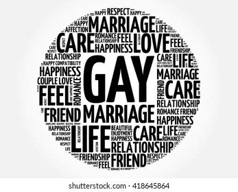 Gay Marriage Circle Word Cloud Collage Stock Vector Royalty Free