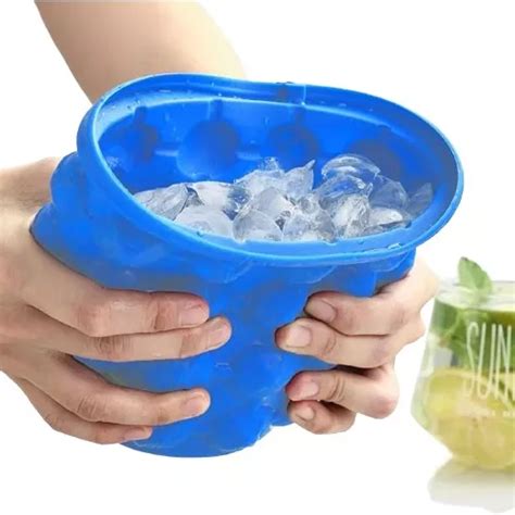 Balde Gelo Silicone Porta Latas Garrafa Ice Cube Maker Genie MercadoLivre