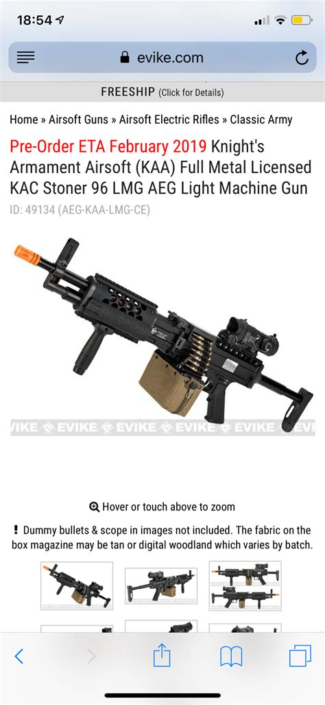 Sold Wtb Upgraded Kac Stoner Lmg Hopup Airsoft